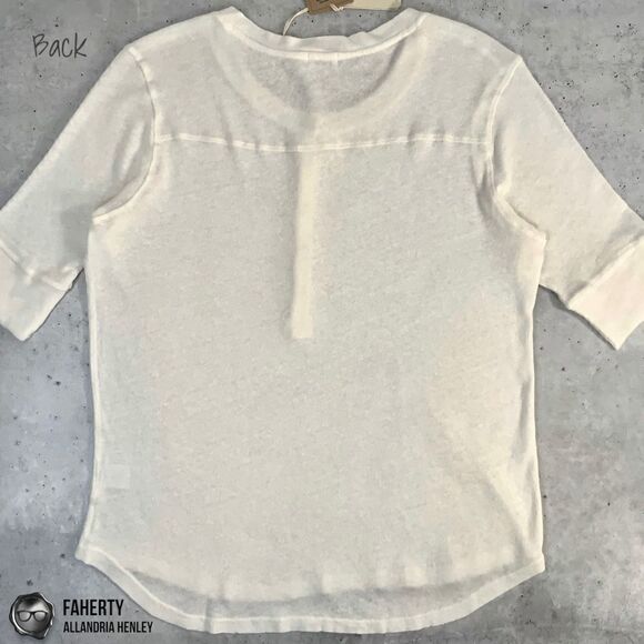 FAHERTY WOMEN’S ALLANDRIA SHORT SLEEVE HENLEY T SHIRT WITH HEMP & ORGANIC COTTON - Picture 8 of 16